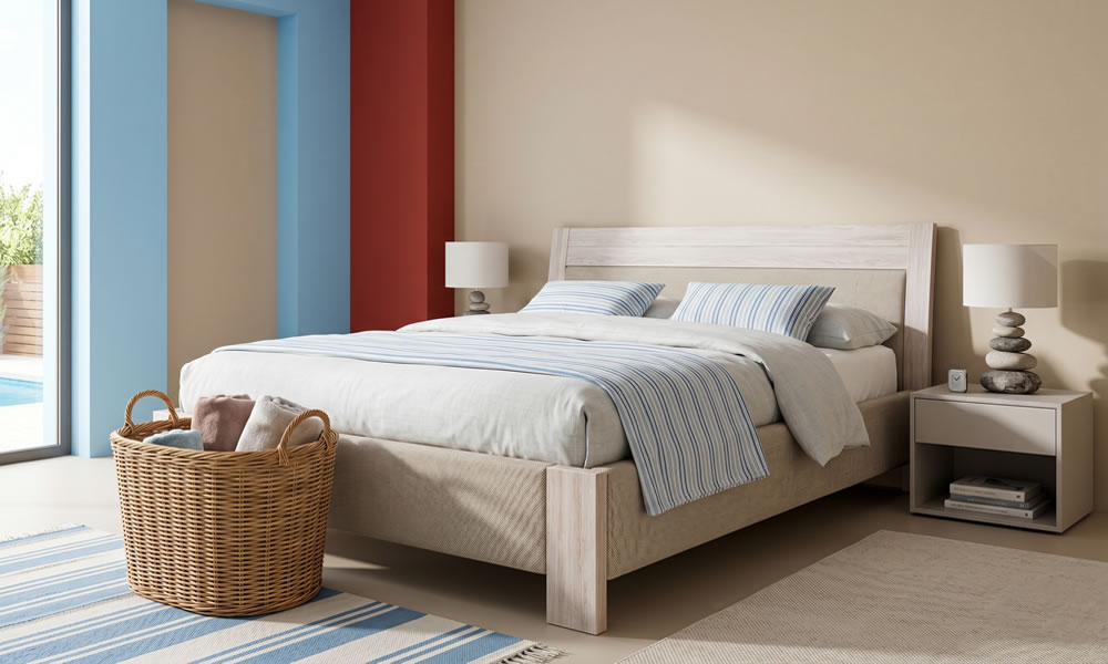 Spálňa motív bazéna