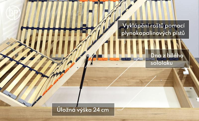 Praktický úložný priestor postele La Finesa
