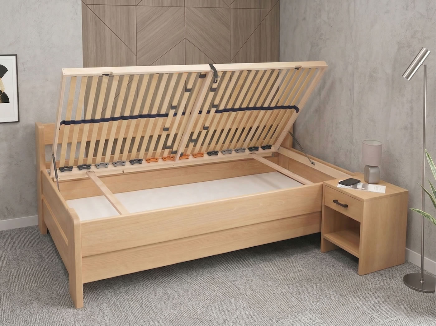 Test úložnej postele Miva