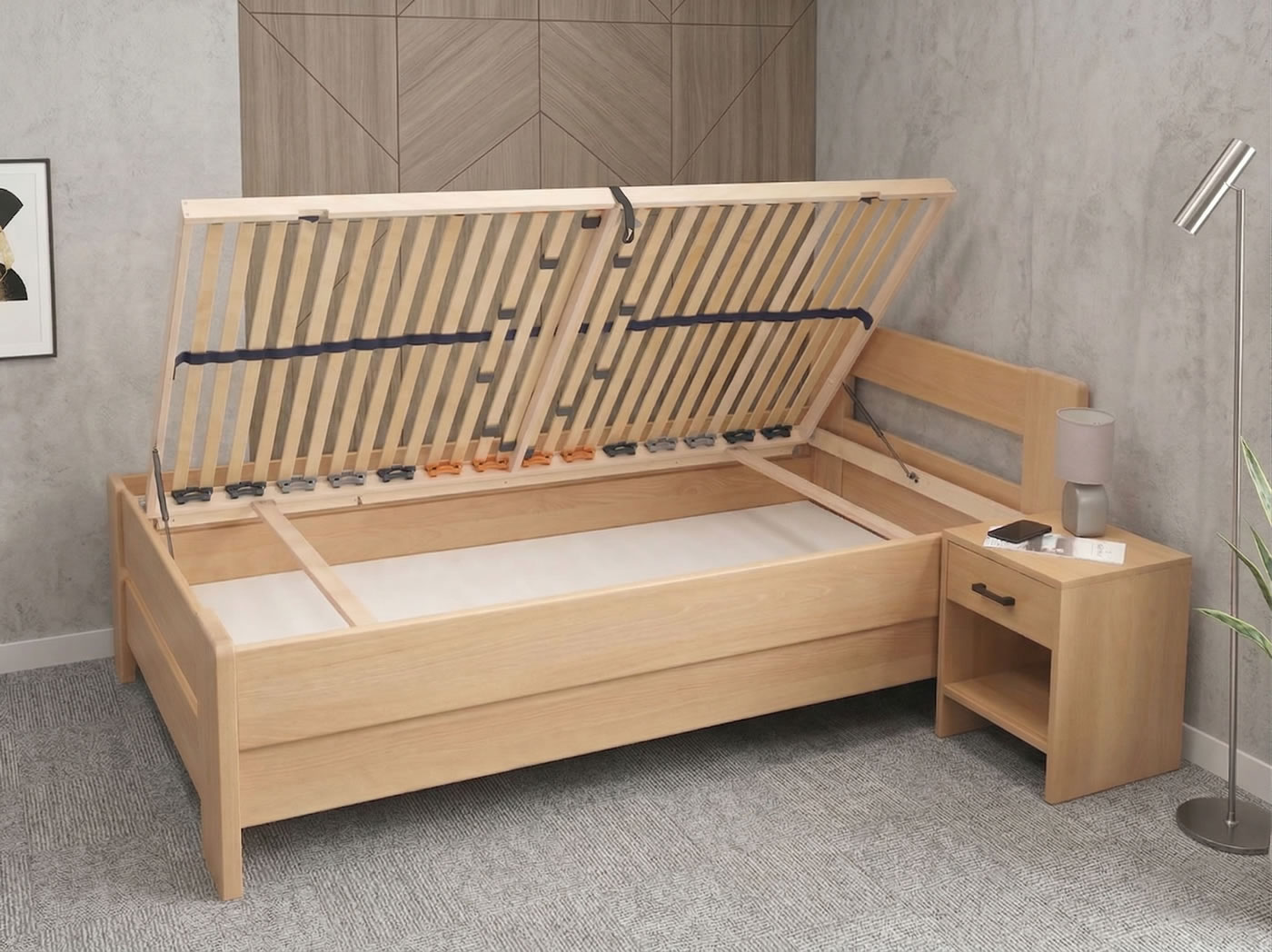 Test úložnej postele Miva