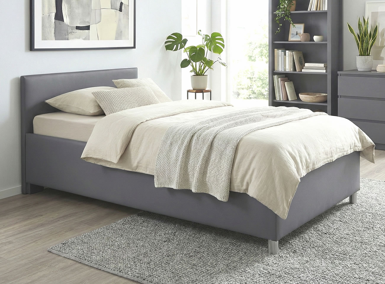 Čalúnená posteľ Lyoneta – celkový pohľad