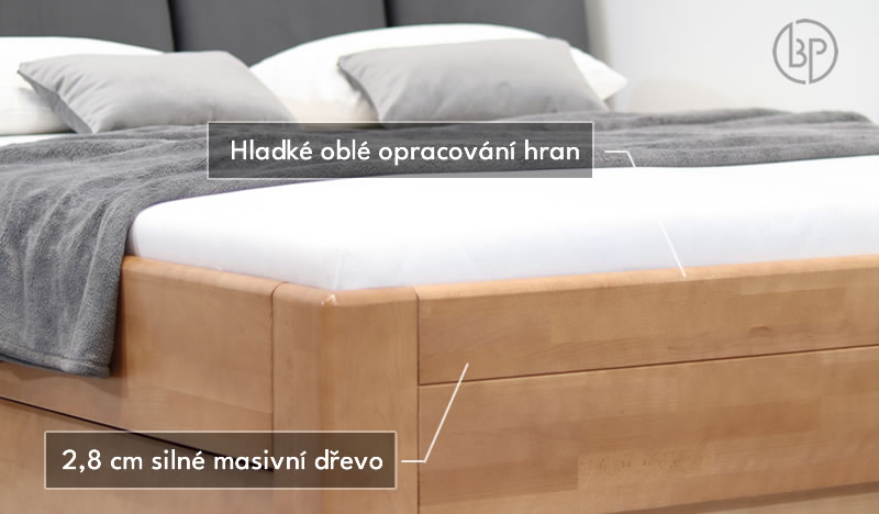 Test úložnej postele Casanova 3, masív buk