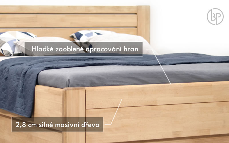 Detail opracovania postele Esprit