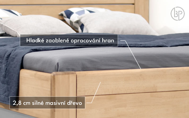 Detail opracovania postele Esprit