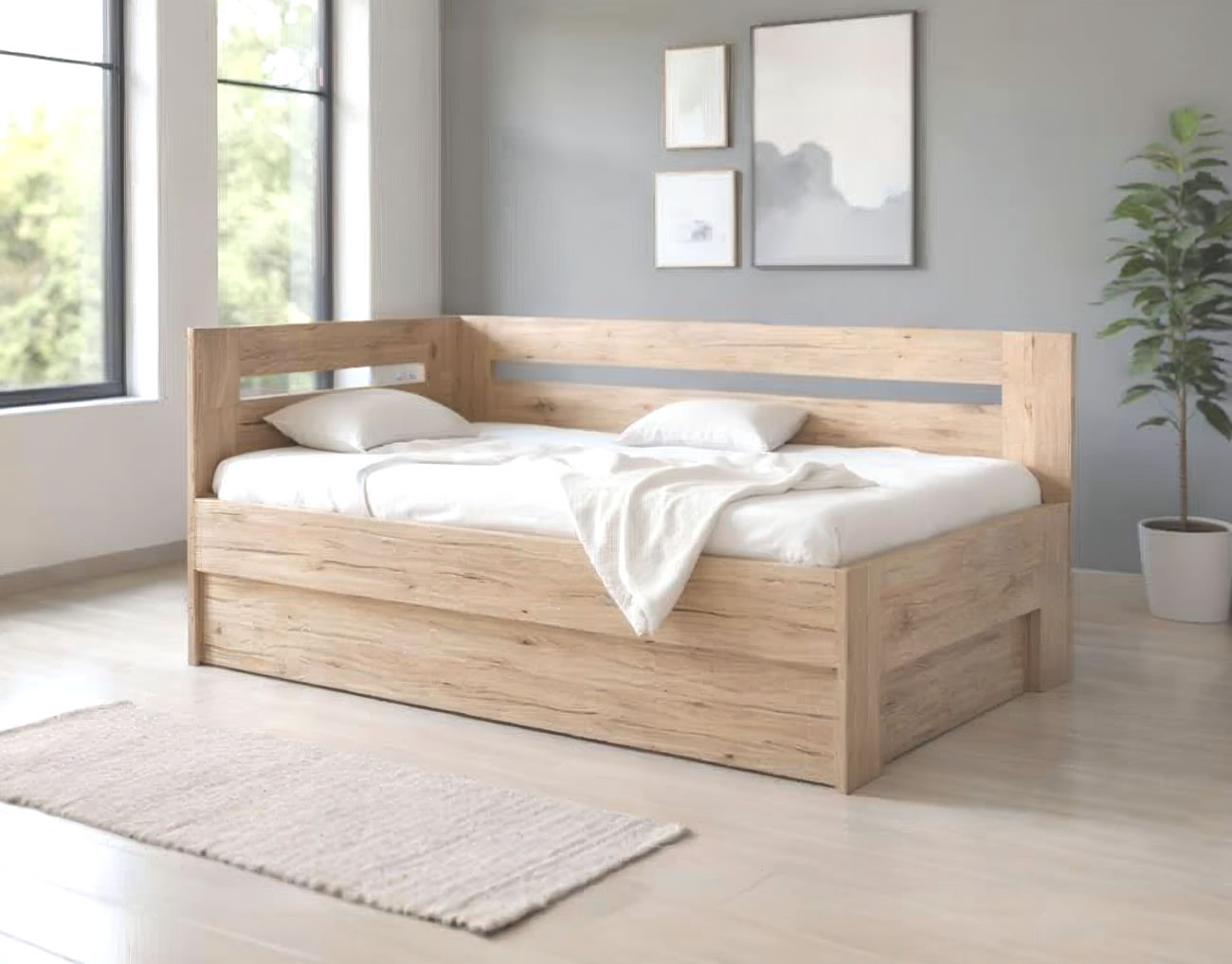 Rohová posteľ Erika s úložným priestorom - ľavé prevedenie