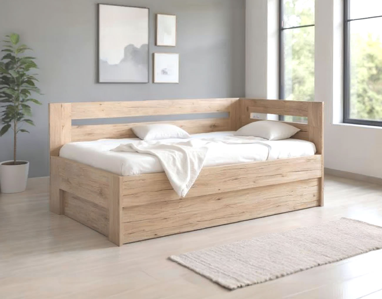 Rohová posteľ Erika s úložným priestorom - pravé prevedenie