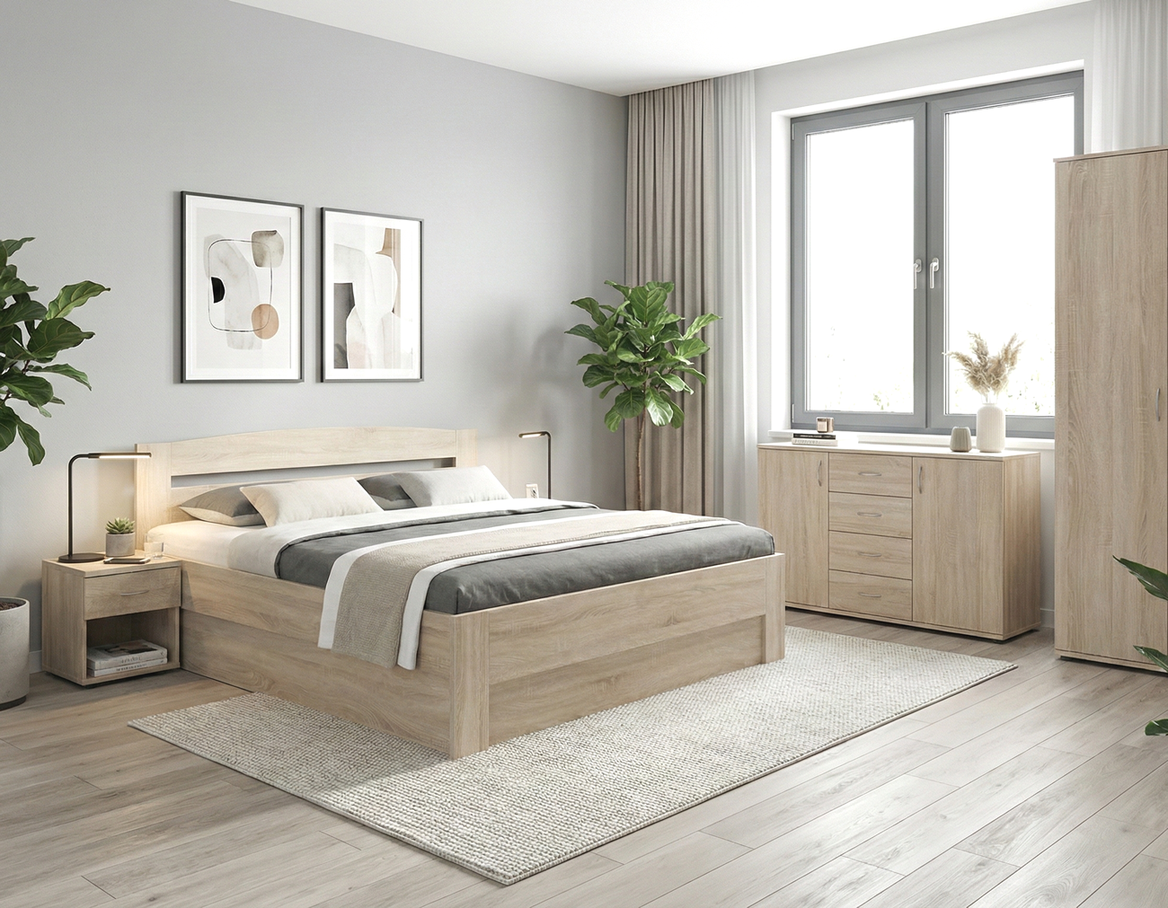 Detail úložného priestoru postele Maria