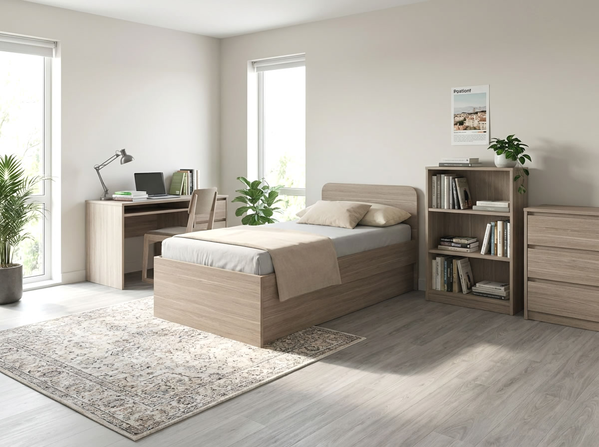 Detail postele OTO s úložným priestorom