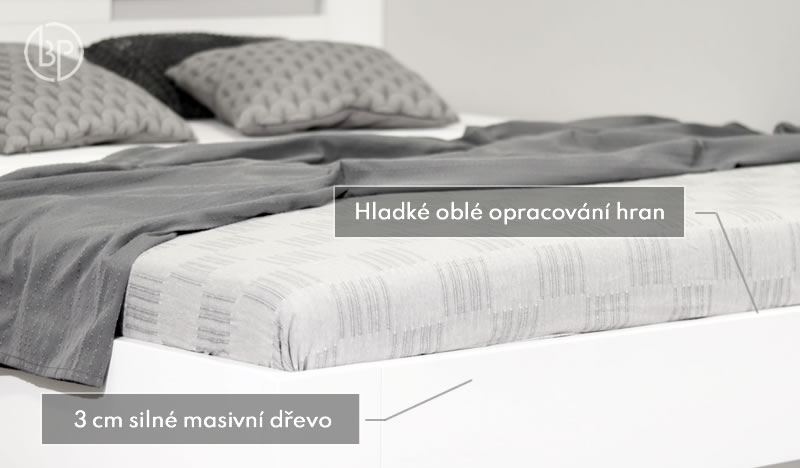 Detail opracovania úložnej postele Senátor