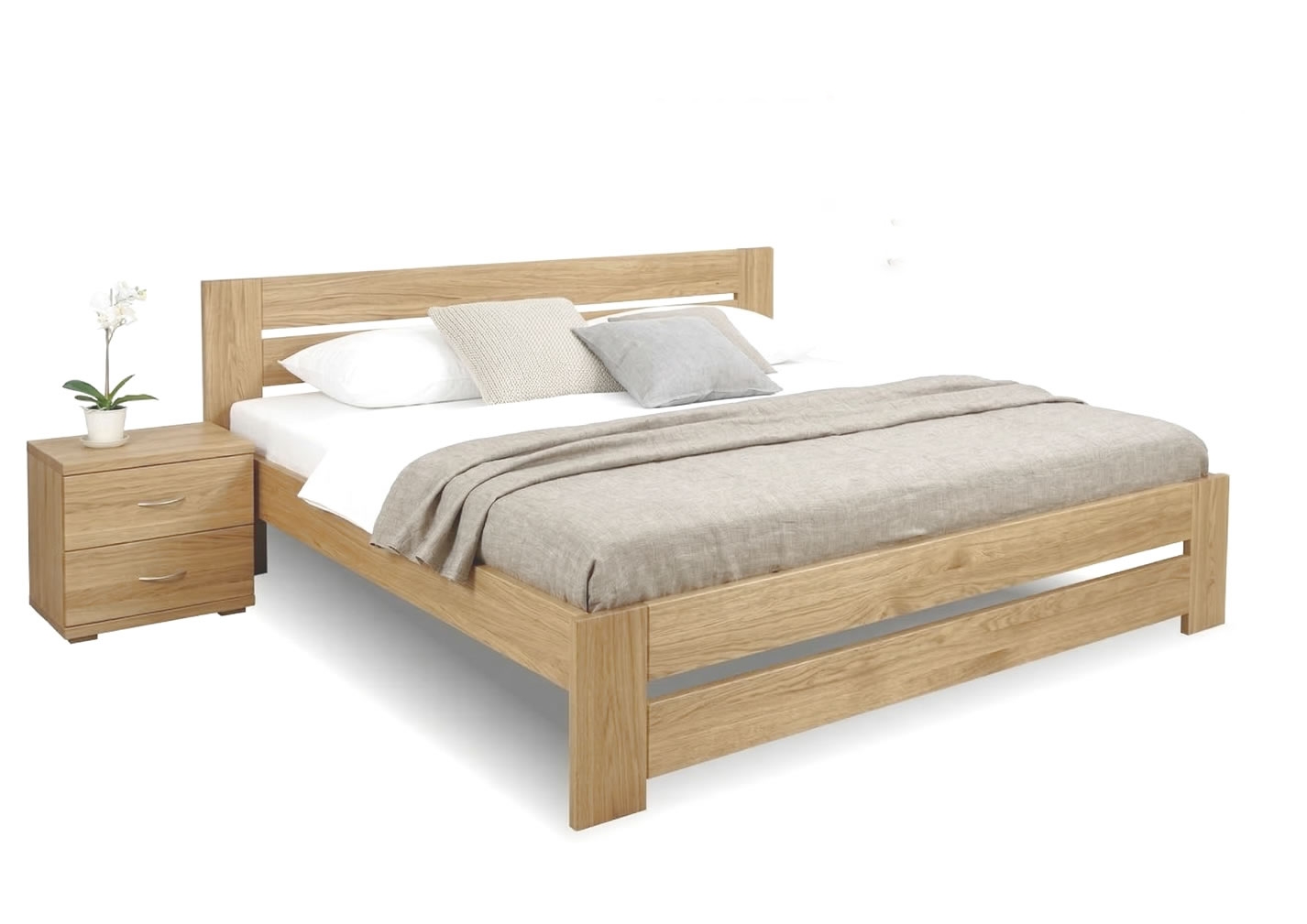 Detail konštrukcie postele Berni z masívneho dubu