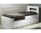 Posteľ z masívu HANNY II. 90x200, biela - s úložným priestorom Posteľ z masívu HANNY II. 90x200, biela - s úložným priestorom