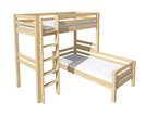 Poschodová posteľ - poschodovka elko DOMINO D908/BC, masív buk