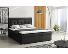 Americká posteľ boxspring CS34011, s matracom a úložným priestorom, tmavo šedá, 160x200cm