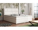 Americká posteľ boxspring CS34013, s matracom a úložným priestorom, biela ekokoža, 180x200 cm Americká posteľ boxspring CS34013, s matracom a úložným priestorom, biela ekokoža, 180x200 cm