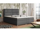 Americká posteľ boxspring CS34013, s matracom a úložným priestorom, tmavo šedá látka, 180x200 cm