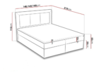 Americká posteľ boxspring CS34015, s matracom a úložným priestorom, 140x200 cm Americká posteľ boxspring CS34015, s matracom a úložným priestorom, 140x200 cm