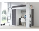 Multifunkční patrová postel Vera - Levá, lamino craft bílý grafit