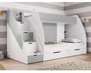Poschodová posteľ Montana, šedo-biela - interiér Poschodová posteľ Montana, šedo-biela - interiér