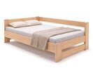 Rohová drevená posteľ MIVA, 120x200, masív buk