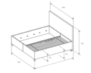 Rozmery – posteľ MERCURY PL