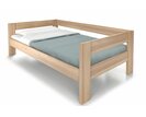 Posteľ jednolôžko z masívu Ela s čelami, masív buk