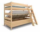 Poschodová posteľ s úložným priestorom JUNIOR 11, masív buk