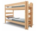 Poschodová posteľ pre 2 děti JUNIOR 3, PRAVÁ, masív buk