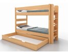 Poschodová posteľ JUNIOR 3, PRAVÁ, masív buk