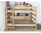 Poschodová posteľ JUNIOR s policami, masív buk