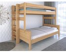 Poschodová posteľ JUNIOR, 120x200, ĽAVÁ, masív buk