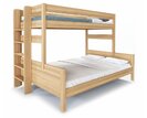 Poschodová posteľ JUNIOR,180x200, ĽAVÁ , masív buk 