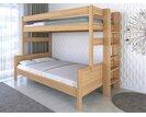Poschodová posteľ JUNIOR, 120x200, PRAVÁ, masív buk