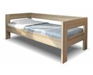 Posteľ jednolôžko z masívu Ela s čelom, masív dub