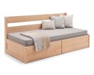 Rozkladacia posteľ s úložným priestorom FLEXO - bez čiel, masív buk