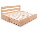 Rozkladacia posteľ s úložným priestorom FLEXO - bez čiel, masív buk