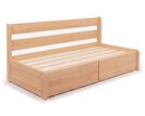 Rozkladacia posteľ s úložným priestorom FLEXO - bez čiel, masív buk