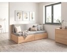 Rozkladacia posteľ s úložným priestorom FLEXO - bez čiel, masív buk