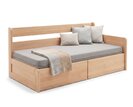 Rozkladacia posteľ s úložným priestorom FLEXO - Pravá, masív buk