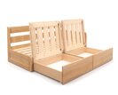 Rozkladacia posteľ s úložným priestorom FLEXO - Pravá, masív buk
