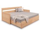 Rozkladacia posteľ s úložným priestorom FLEXO - Pravá, masív buk