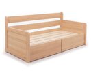 Rozkladacia posteľ s úložným priestorom FLEXO - Pravá, masív buk