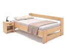 Zvýšená posteľ jednolôžko MIVA s bočným čelom 140x200, masív buk
