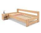 Zvýšená posteľ jednolôžko MIVA s bočným čelom 140x200, masív buk
