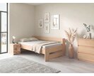 Zvýšená posteľ jednolôžko MIVA s bočným čelom 140x200, masív buk
