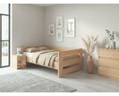 Zvýšená posteľ jednolôžko MIVA s čelami, 120x200, masív buk