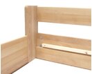 Zvýšená buková posteľ s roštom MIVA s bočným čelom, 90x200
