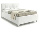 Čalúnená posteľ s úložným priestorom Crissy, 120x200, biela