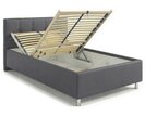 Čalúnená posteľ s úložným priestorom Crissy, 140x200, tmavo šedá Čalúnená posteľ s úložným priestorom Crissy, 140x200, tmavo šedá