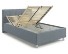 Čalúnená posteľ s úložným priestorom Crissy, 120x200, svetlo šedá