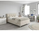 Čalúnená posteľ s úložným priestorom Crissy, 120x200, biela